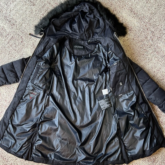 Guess Long Fur Trimmed Parka - Picture 10 of 12